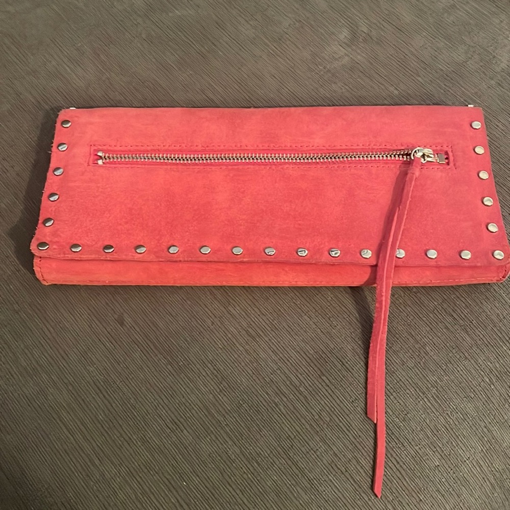 *Banana Republic Studded Suede Clutch*